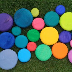 Wooden Round Pebbles