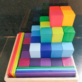 Quarter Stepped Rainbow Pyramid Blocks