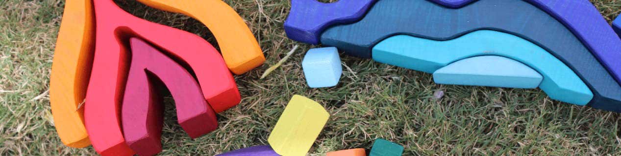 rainbow stacker indian wooden toys