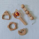 Wooden Baby Rattle & Teether Set - Image 4